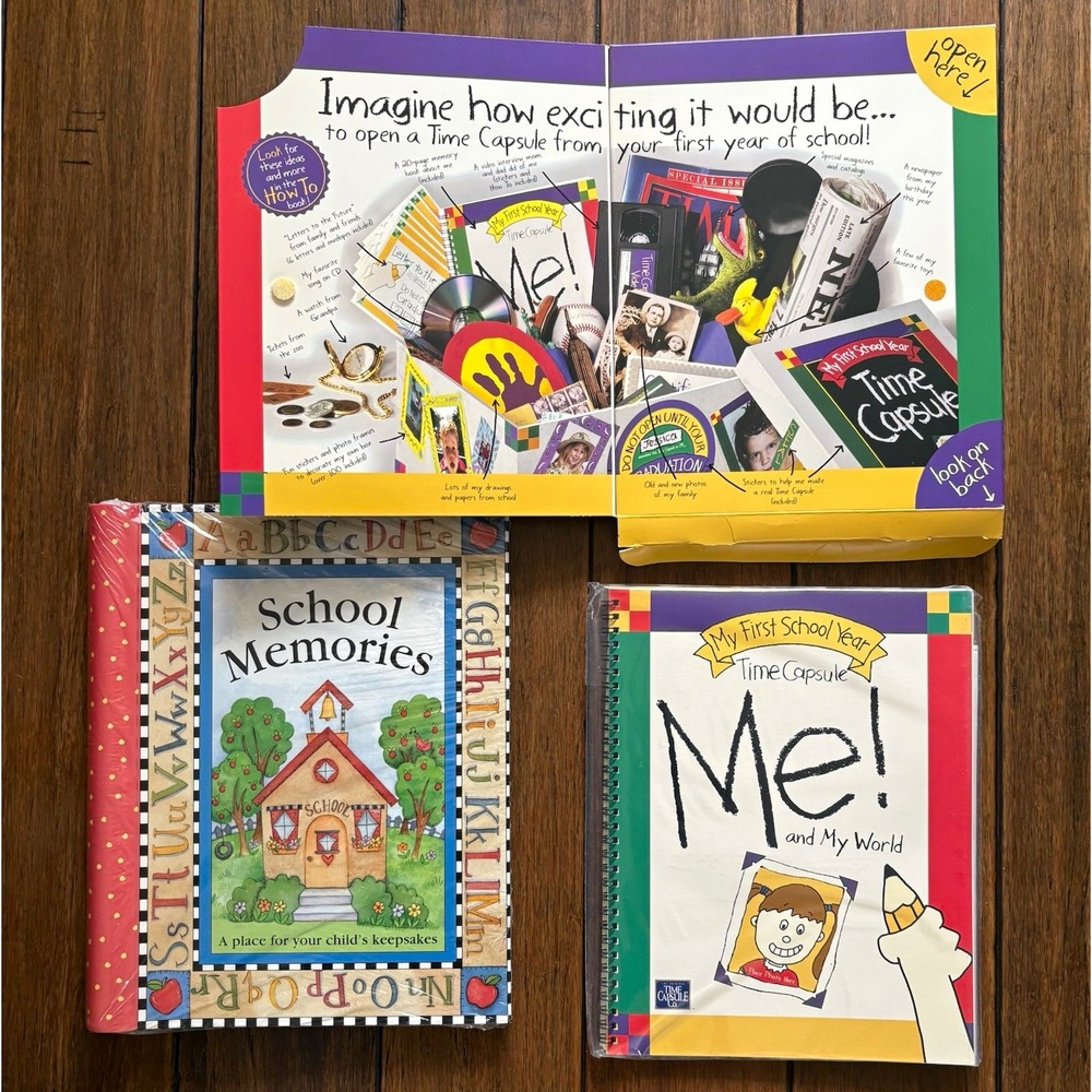 School Memories Keepsake Book & Time Capsule 18-piece Kit